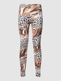 Legging met alll-over motief, model 'ADRIANNA ANIMALIER LEGGINGS' van Guess Activewear Bruin - 24