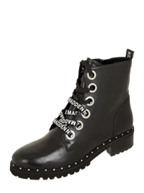 Boots aus Leder Modell 'Tess' von Steve Madden Grau / Schwarz - 47