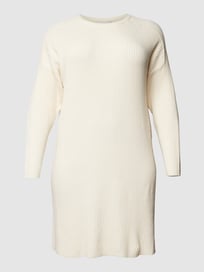 PLUS SIZE Knielanges Strickkleid mit überschnittenen Ärmeln von ONLY CARMAKOMA Weiß - 15