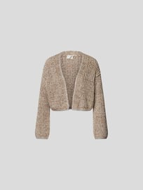 Cropped Strickjacke mit Effektgarn von Forte Forte Braun - 6