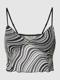 Korte top met dierenprint van REVIEW Wit - 34