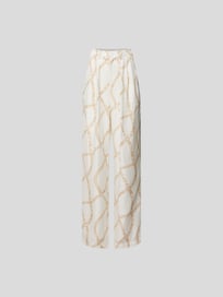 Bundfaltenhose mit Allover-Muster von Anine Bing Weiß - 4