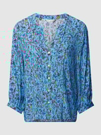 Blouse met gebloemd all-over motief van Tommy Hilfiger Blauw / turquoise - 41