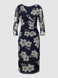 Cocktailjurk met bloemenmotief van Swing Blauw / turquoise - 23