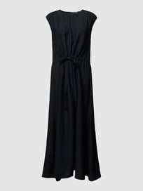 Midi-jurk met strikceintuur, model 'STRULLI' van Minimum Grijs / zwart - 40