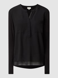 Blusenshirt aus Krepp  von Milano Italy Grau / Schwarz - 17