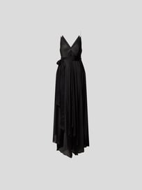 Seidenkleid in Maxilänge von Alexandre Vauthier Grau / Schwarz - 8