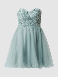 Off-Shoulder-Cocktailkleid mit Ziersteinen von Laona Grün - 48