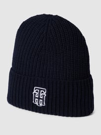 Beanie met labelstitching, model 'FEMININE PREP BEANIE' van Tommy Hilfiger Blauw / turquoise - 13