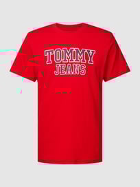 T-Shirt mit Label-Print von Tommy Jeans Rot - 31