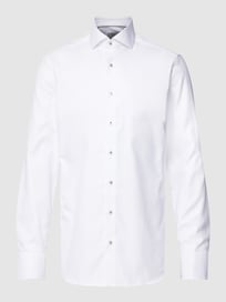 Business-Hemd mit Label-Details von Eterna Weiß - 3