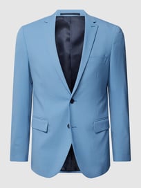 Slim fit 2-knoops colbert met stretch, model 'George' van Matinique Blauw / turquoise - 24