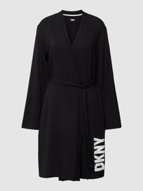 Bademantel mit Label-Print von DKNY Grau / Schwarz - 3