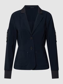 Blazer met geribde mouwboorden. van Marc Cain Blauw / turquoise - 36