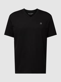T-Shirt mit Label-Print von Marc O'Polo Grau / Schwarz - 15