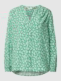Bluse aus reiner Viskose mit Allover-Muster von Tom Tailor Grün - 41