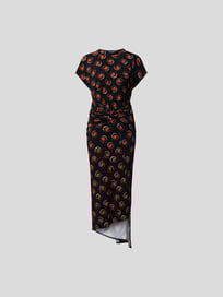 Maxikleid in Wickel-Optik von Paco Rabanne Grau / Schwarz - 46
