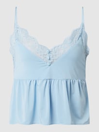 Korte top in lingerielook  van REVIEW Blauw / turquoise - 33