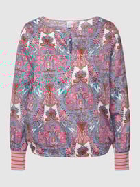 Blouseshirt met paisleymotief van Emily Van den Bergh Roze - 20