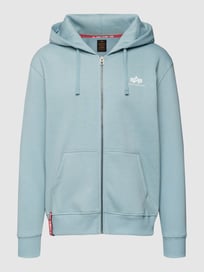 Sweatjacke mit Kapuze Modell 'Basic Zip Hoody' von Alpha Industries Blau / Türkis - 33