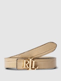Gürtel in Reptil-Optik von Lauren Ralph Lauren Weiß - 10