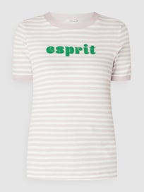 T-Shirt mit Logo-Flockprint  von Esprit Lila - 1