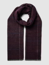 Schal mit Glencheck-Muster von Christian Berg Men Rot - 25