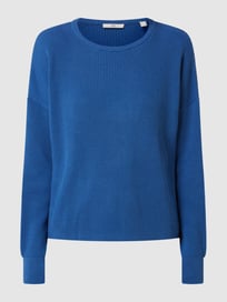 Pullover mit Rippenstruktur  von edc By Esprit Blau / Türkis - 42