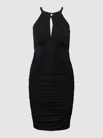 Cocktailkleid mit Effektgarn von Jake*s Cocktail Grau / Schwarz - 37