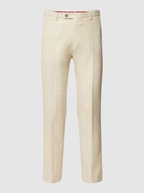 Broek met all-over motief, model 'Paco' van CG - Club of Gents Wit - 7