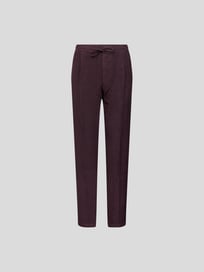 Loose Fit Leinenhose mit Bundfalten von Lardini Lila - 39