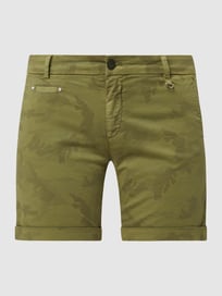 Curve fit chino met camouflage-patroon, model 'Jacqueline'  van Mason's Groen - 43