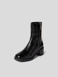 Ankle Boots in Reptil-Optik von Giuseppe Zanotti Grau / Schwarz - 33