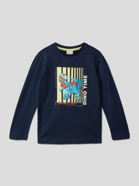 Shirt met lange mouwen en motiefprint van s.Oliver RED LABEL Blauw / turquoise - 6