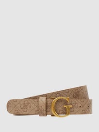 Gürtel mit Logo-Muster von Guess Braun - 18