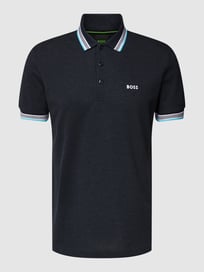 Poloshirt mit Label-Stitching Modell 'PADDY' von BOSS Green Blau / Türkis - 24