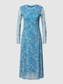 Midi-jurk met all-over motief van Tom Tailor Denim Blauw / turquoise - 21