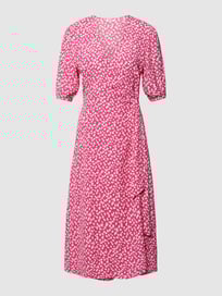 Midi-jurk met strikceintuur, model 'Angelo' van mbyM Roze - 39