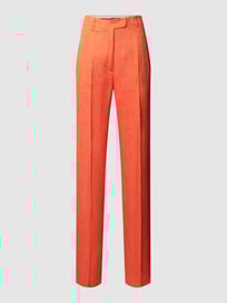 Broek met persplooien, model 'ALCANO' van Max Mara Studio Oranje - 44