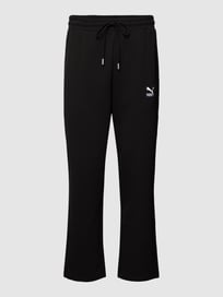 Sweatpants mit Label-Stitching Modell 'Track' von PUMA PERFORMANCE Grau / Schwarz - 48