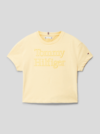 T-Shirt mit Label-Stitching von Tommy Hilfiger Teens Gelb - 7