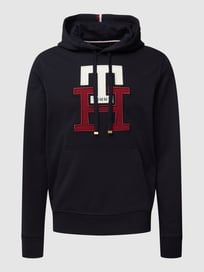 Hoodie mit Label-Stitching Modell 'LUX MONOGRAM HOODY' von Tommy Hilfiger Blau / Türkis - 26