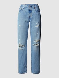 Straight Fit Jeans mit Destroyed-Effekten - Levi’s® x GNTM von Levi's® Blau / Türkis - 47