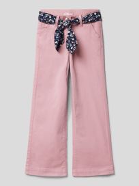 Slim fit jeans met stoffen ceintuur van s.Oliver RED LABEL Roze - 33
