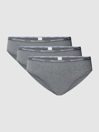 Slip met elastische band met logo, model 'Elements' van Marc O'Polo Grijs / zwart - 8