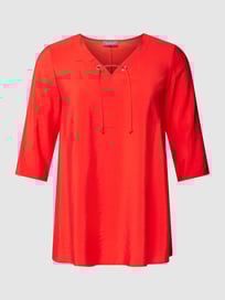 PLUS SIZE blouse met zijsplitten van Samoon Rood - 33