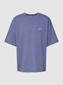 T-shirt met extra brede schouders van REVIEW Paars - 32