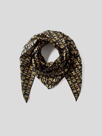 Tuch mit Allover-Logo-Print in metallic von Balmain Grau / Schwarz - 2