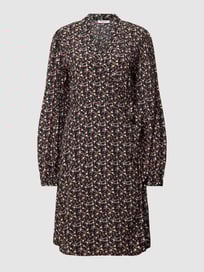 Wikkeljurk met bloemenmotief, model 'Messina' van MOSS COPENHAGEN Grijs / zwart - 27