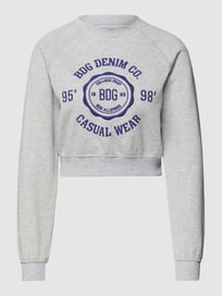 Kort sweatshirt met labelstitching van BDG Urban Outfitters Grijs / zwart - 39